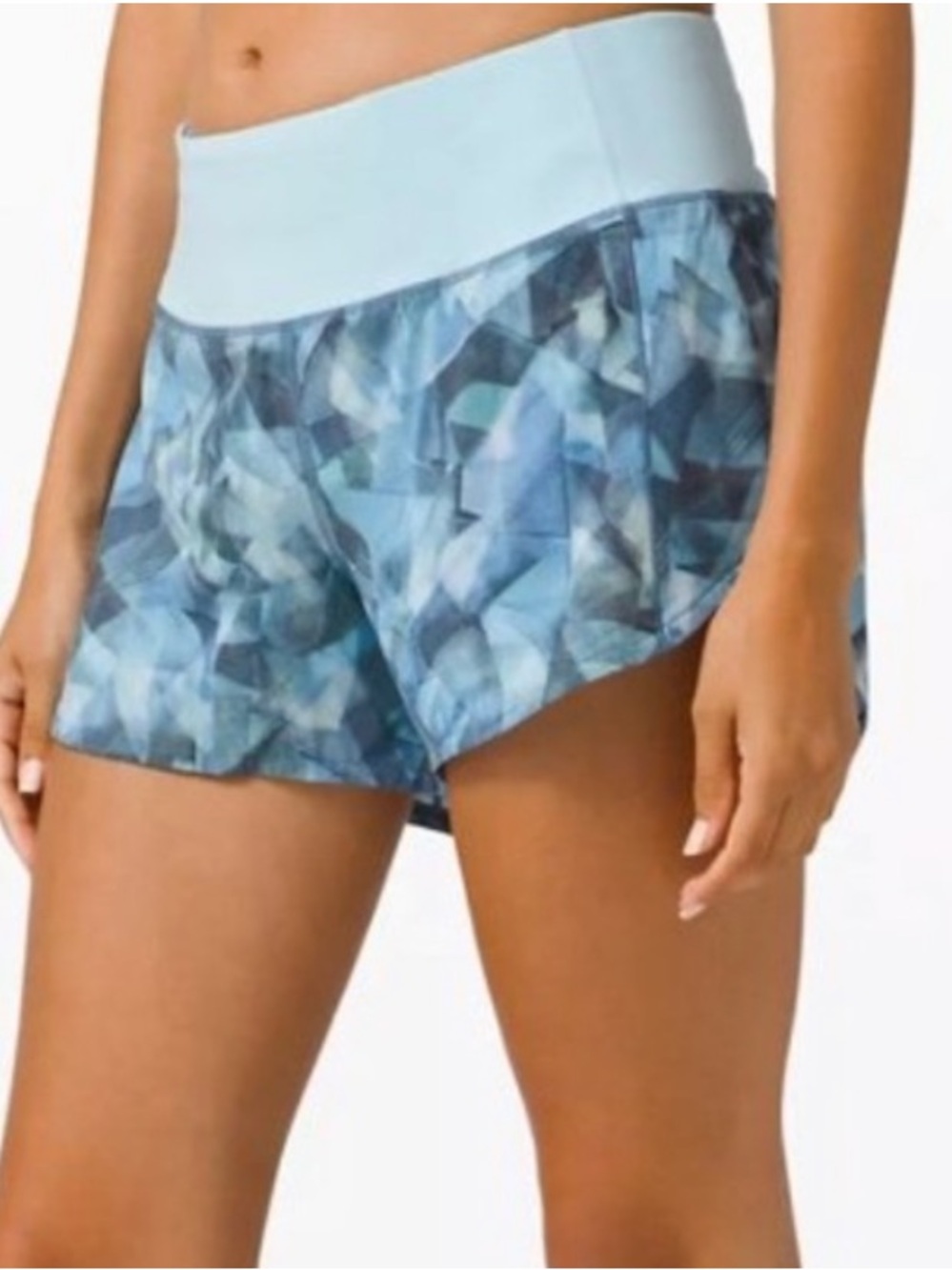 Lululemon blue athletic workout run shorts 8